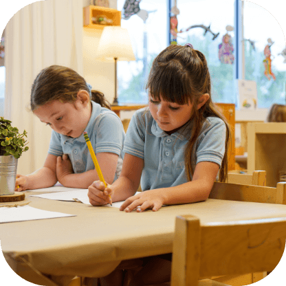 Children and teacher in elementary setting