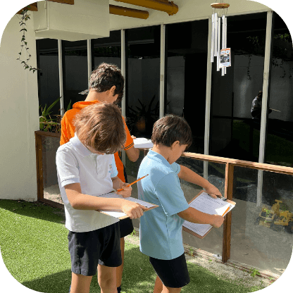 Children and teacher in elementary setting